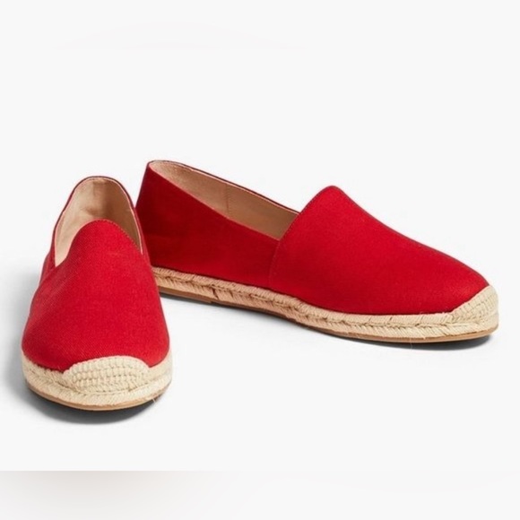 Stuart Weitzman Mykonos Twill Espadrilles In Red Size 6 - Picture 1 of 14